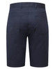 Navy blue chinos shorts featuring a smooth finish and two back pockets, with a subtle logo on the waistband.