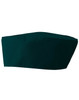 A dark green chef's skull cap with a flat, wide design and no visible logos or branding.