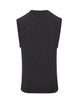 A sleeveless vest in dark grey with a simple design and a logo on the back.