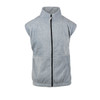 A grey Full Zip Arctic Polar Fleece Vest with a high collar and zip closure, featuring a logo.