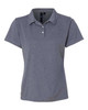 A moisture-free pique polo shirt in grey, featuring a three-button placket and a collar. It has a logo on the upper left side.