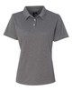 A grey moisture-free pique polo shirt featuring a classic collar and a logo on the chest.