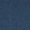 A textured fabric swatch in a deep blue hue, resembling cotton denim material. The image includes a logo.