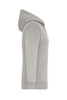 A light grey ladies' doubleface jacket featuring a hood and side pockets, with a simple design.