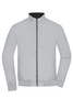 A grey men's blouson jacket with a zip front and high collar, featuring a solid design and no prominent patterns.