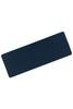 A running headband in navy blue, featuring a smooth texture and a subtle logo.