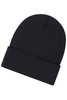 A black beanie with a patch, featuring a snug fit and Thinsulate insulation for warmth.