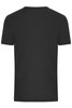 A black men's t-shirt with a 1:1 rib design, featuring a plain back and no visible logo or branding.