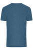 A men's T-shirt in a deep blue colour, featuring a classic 1:1 rib design at the back. It has a logo.