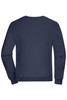 A navy oversized sweatshirt with long sleeves and a crew neck. It features a simple, solid design.