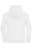 An oversized hooded jacket in white, featuring a spacious silhouette and a plain design without visible logos.