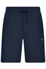 Men’s sports shorts in navy blue with a drawstring waist and a zip pocket. Features logo branding.