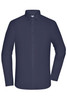 A men's long-sleeve shirt in a solid navy blue colour, featuring a button-down collar and front buttons.