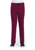A pair of unisex pull-on pants in a deep burgundy colour, featuring a drawstring waist and a logo.
