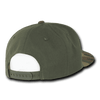 A high-profile structured camo snapback cap in green with a patterned brim and a snapback closure.