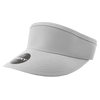 A high-profile visor in light grey with a wide brim and a logo on the front.