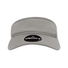 A grey mesh visor with a branded logo on the front and a wide, curved brim.