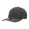 A grey 5 Panel Mid Profile Structured Cap with a curved brim and a logo on the front.