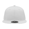 A high-profile, white six-panel cap with perforated sides and a branded logo on the front.