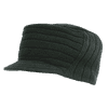 A flat top cap in black with textured stripes, featuring a curved brim and a snug fit design.