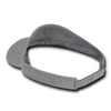 A grey Terry Visor with a soft fabric design and adjustable strap, featuring a logo.