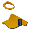 A yellow Terry Visor with a soft fabric and an adjustable strap, featuring a branded tag.