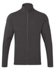 A black zip microfleece jacket with a high collar and long sleeves, featuring a discreet logo.