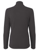 A women's microfleece zip top in black, featuring a high collar and long sleeves, with a logo on the back.