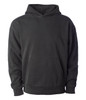 Avenue Pullover Hood in black features a classic design with a spacious front pocket and a hood.