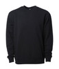 A black heavyweight modal crew sweatshirt with long sleeves and a classic fit. It has a simple design and no visible branding.