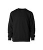 A black crew neck sweatshirt with long sleeves. It has a simple design and no visible logos or branding.