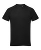 A black panelled tech T-shirt with short sleeves and a rounded neckline. It features a logo.