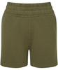 Jogger shorts in olive green with an elastic waistband and a simple design. Features a logo.