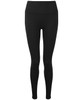 A pair of black ribbed seamless 3D fit sport leggings with a high waistband. Includes a logo.