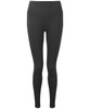 A pair of black ribbed seamless sport leggings with a high waistband and form-fitting design.