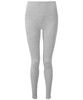 Knitted city leggings in light grey with a ribbed texture and high waist design. Features a logo on the waistband.