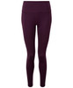 Performance compression leggings in a deep burgundy colour, featuring a high waistband and a sleek, fitted design.