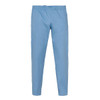 Light blue Rodi Pants with an elastic waistband and two front pockets. Features a logo on the waistband.