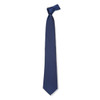 A navy blue cravat tie with a smooth finish, featuring a simple knot at the top.