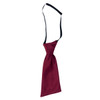 A maroon women's tie with a black adjustable strap, featuring a simple design and a solid colour.