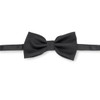A black bow tie with a textured finish, featuring a central knot and adjustable strap. Brand logo is present.