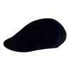 A black cap with a sleek design, featuring a logo on one side.
