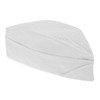 A white chef's hat featuring a mesh top, displayed at an angle. Two hats are included in the pack.