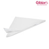 A white triangular napkin, neatly folded, with a logo in the corner. The product is part of a four-pack.