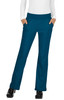 Teal pants with a comfortable waistband and side pockets, featuring a logo. Suitable for casual or active wear.