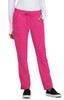 A pair of bright pink pants with a drawstring waist and pockets, designed as scrubs.