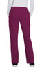 A pair of purple pants with cargo pockets, featuring a relaxed fit and a back view.