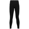 Black leggings featuring a snug fit and a design that includes a logo. Suitable for various activities.