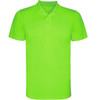 A bright green Monzha Polo Shirt with a classic collar and short sleeves, featuring a logo.
