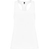Aida Tank Top in white, featuring a sleeveless design and a logo at the neckline.